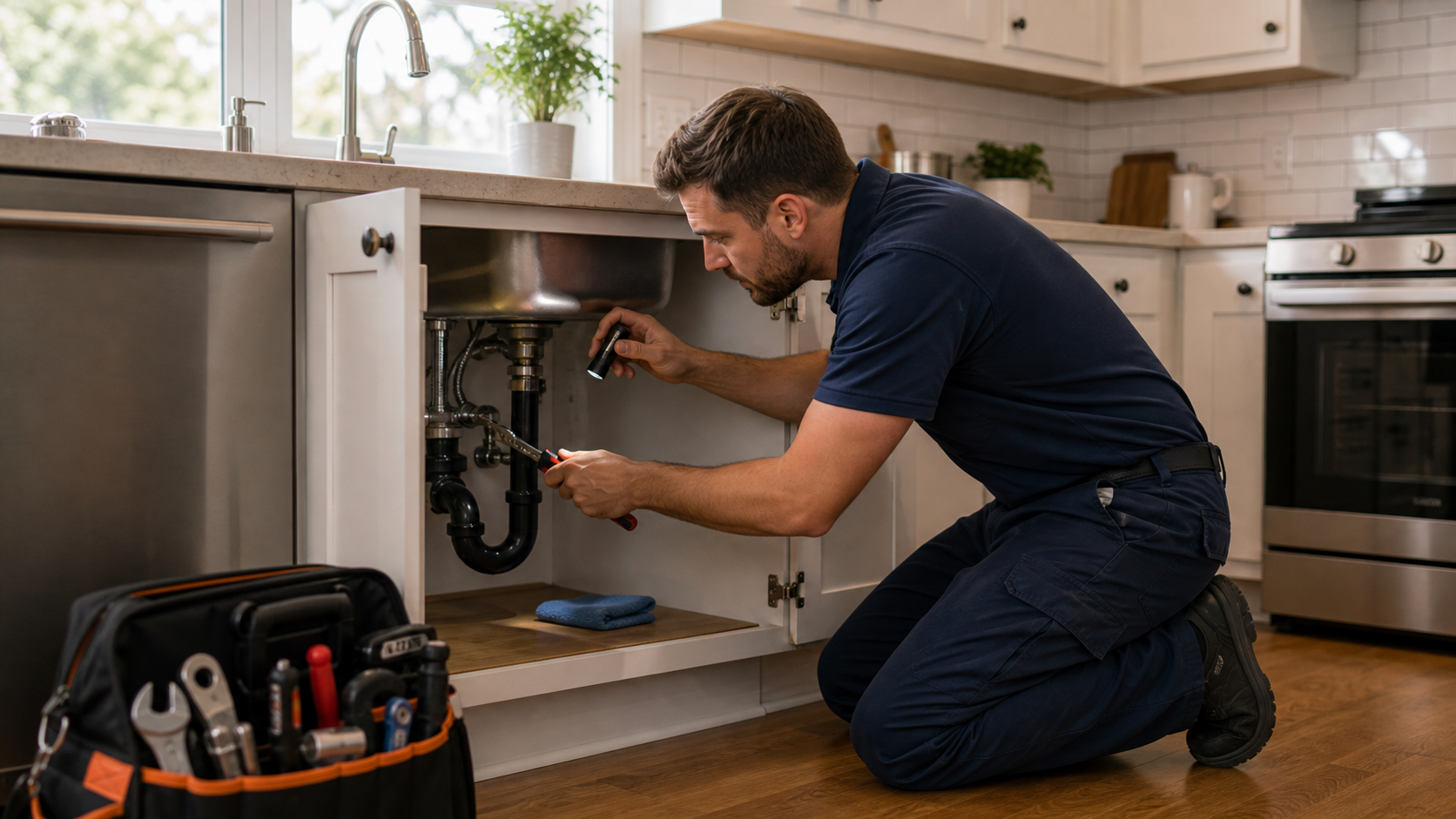 Emergency Plumber Frederick technician at work